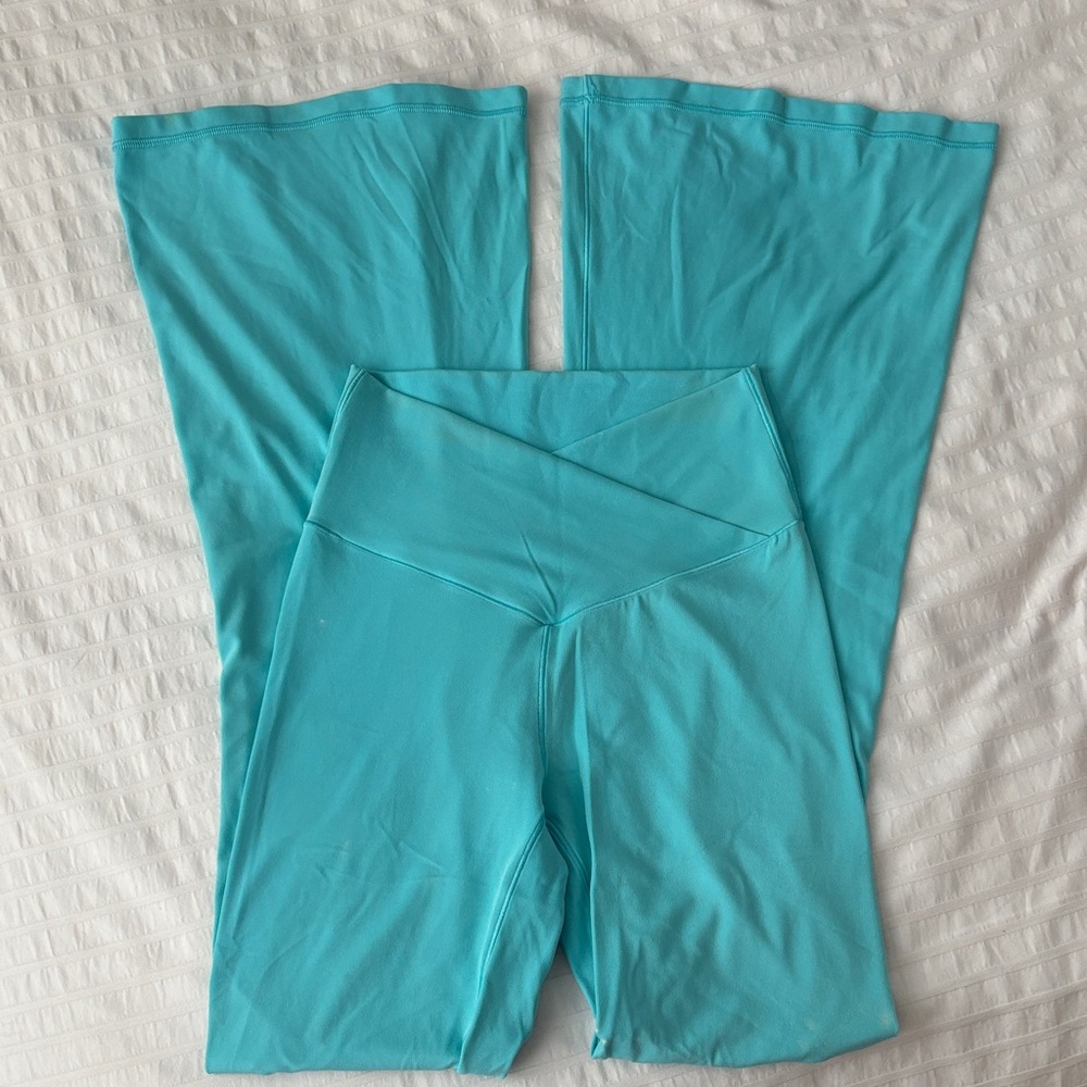 Turquoise Flared Leggings